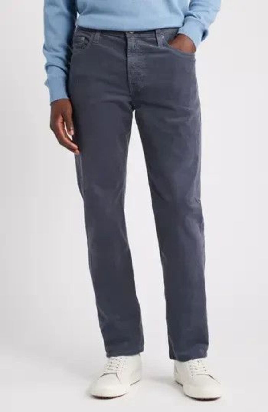 AG JEANS Mens Size 32x34 Grey Corduroy Slim Straight Stretch EVERETT $225
